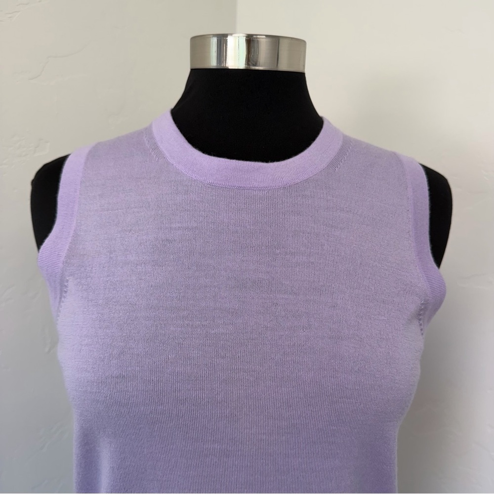 J. Crew Lavender Merino Wool Sleeveless Tank Top Size S - Picture 4 of 11